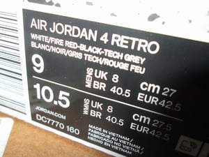 Image of Air Jordan IV (4) Retro OG "Fire Red" 2020