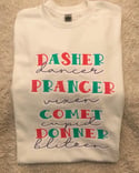 Christmas Shirt - Reindeer names