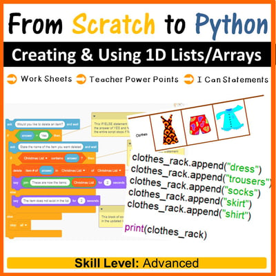 Image of From Scratch to Python Programming: Creating and Using One Dimensional Lists