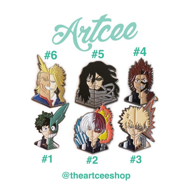 MHA Inspired Anime Heroes Collection Pins vol. 1
