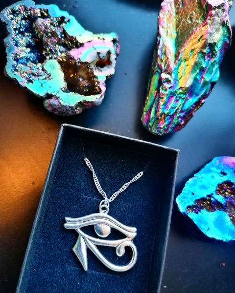 Image of Eye of horus silver necklace 