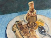 Dippy in Soldiers, still life oil painting