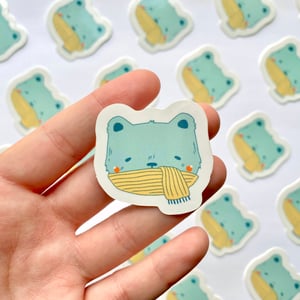Image of Cozy Bear? Waterproof Vinyl Sticker
