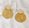 White pearls earrings