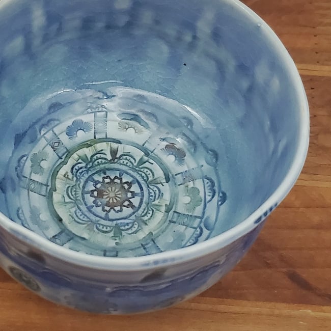Cobalt Flower Tea Bowl