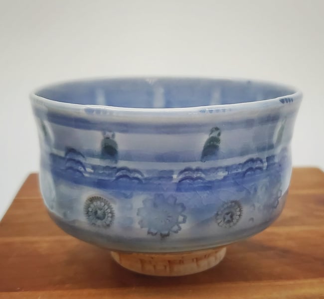 Cobalt Flower Tea Bowl