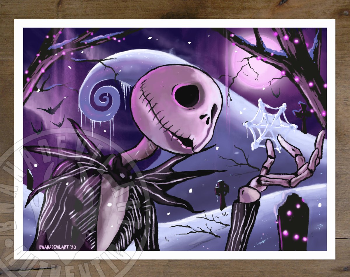 Image of Jack Skellington (The Nightmare Before Christmas) Art Print 9x12 in.