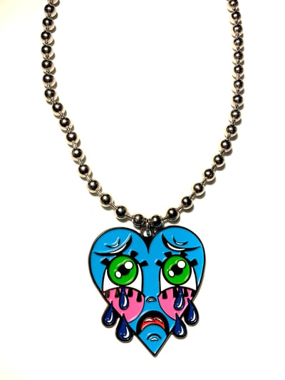 Image of Blue Crybaby Ball-Chain Necklace