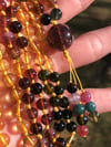 Gem Grade Rainbow Tourmaline and Citrine Mala 