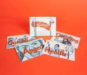 Image of 11 Resolutions for 2011 postcard set