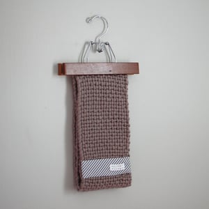 Image of handwoven loop scarf mauve
