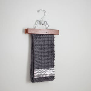 Image of handwoven loop scarf gray