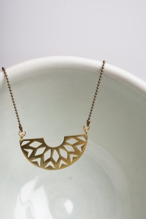 Image of Scandi Cut Brass Collar Necklace