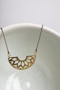 Image 2 of Scandi Cut Brass Collar Necklace