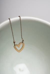 Image 2 of Brass Heart Necklaces