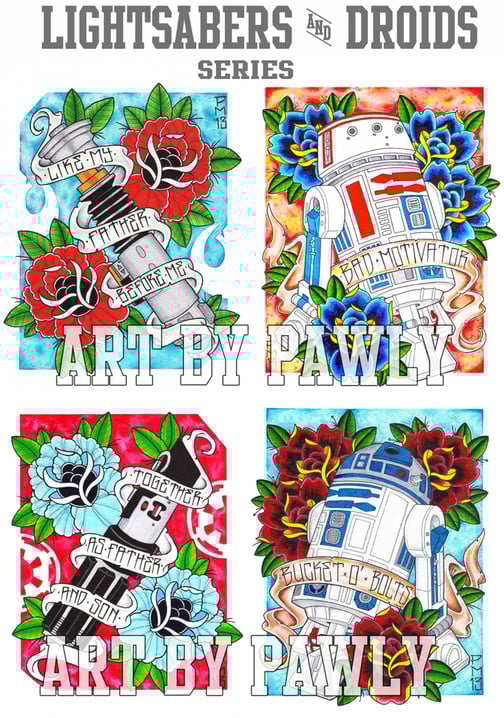 DROIDS & LIGHTSABERS PRINT SERIES - 8x10" & 11x14"