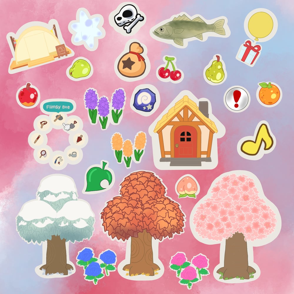 Image of Animal Crossing New Horizons sticker pack