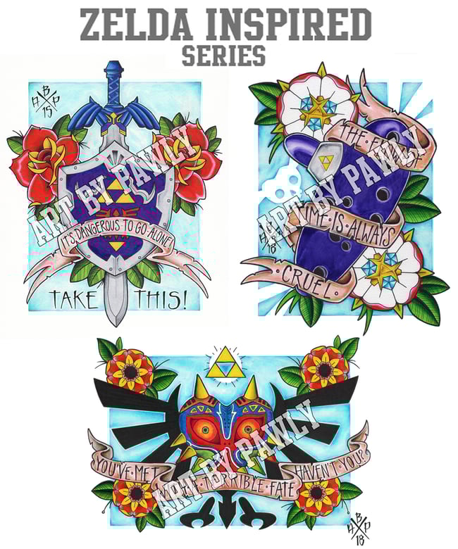 ZELDA INSPIRED PRINT SERIES - 8x10" & 11x14"