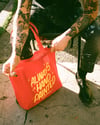 ALWAYS HAND PAINTED - RED TOTE BAG