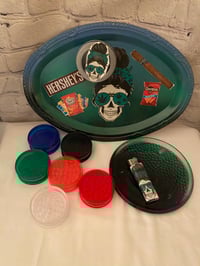 Image 2 of Personalize customize rolling tray ,cigar ,Cigarette  5 piece $50 grinder ashtray stash jar  light $