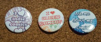 Image 2 of I love Comics! Pin-Back Buttons