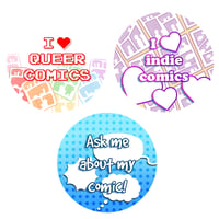 Image 3 of I love Comics! Pin-Back Buttons