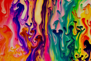 Image of Drippy Eye Colorful Drips Print 