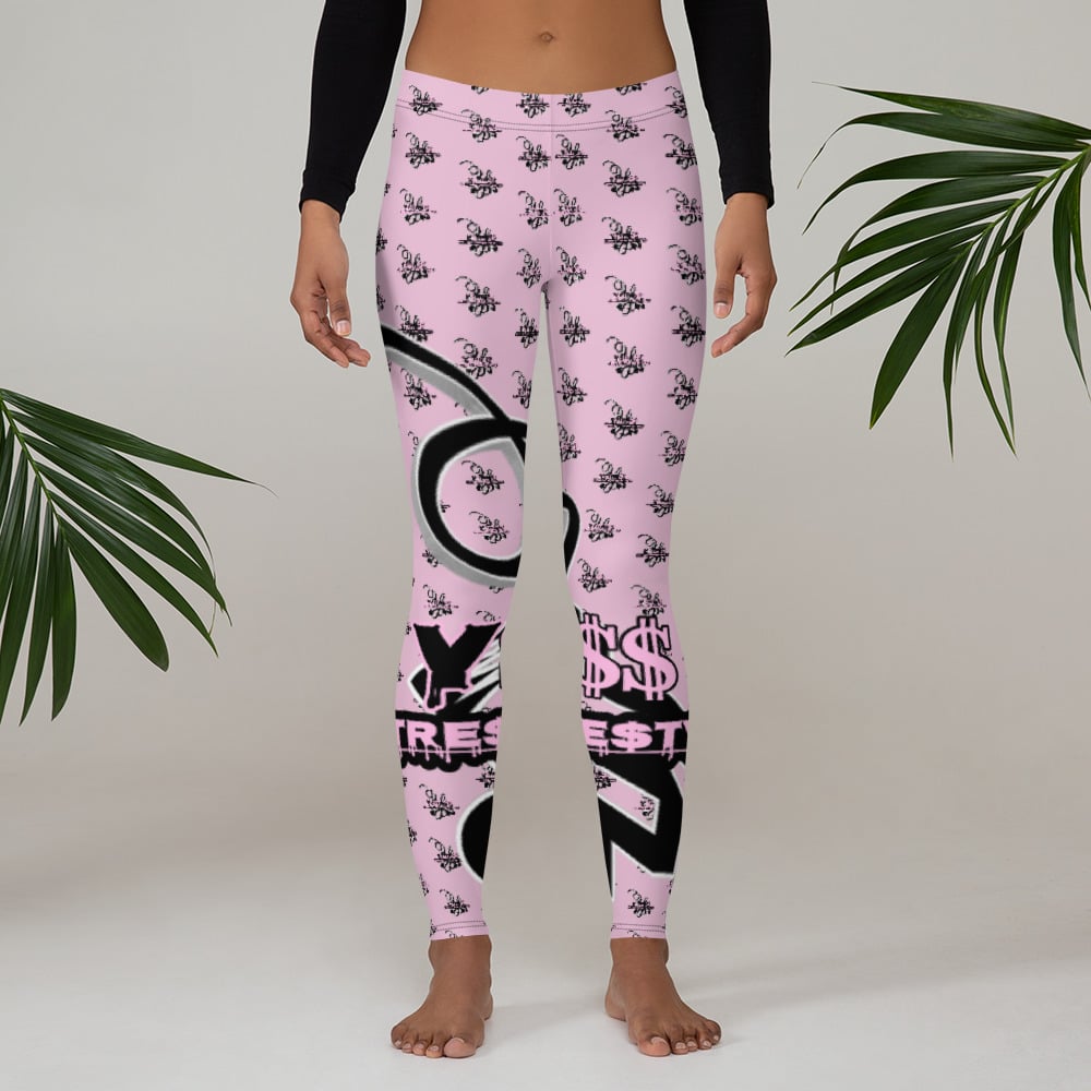 Image of YStress Exclusive Pink and Black Women's Leggings