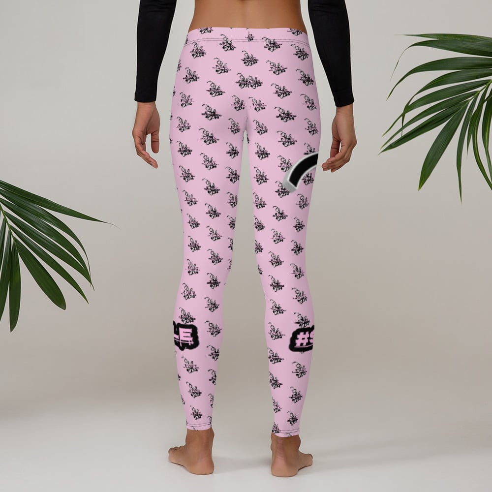 Image of YStress Exclusive Pink and Black Women's Leggings