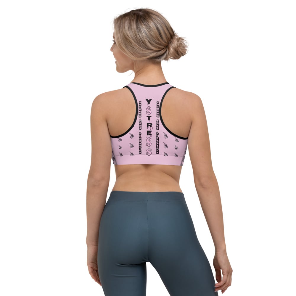 Image of YStress Exclusive Pink and Black Sports bra