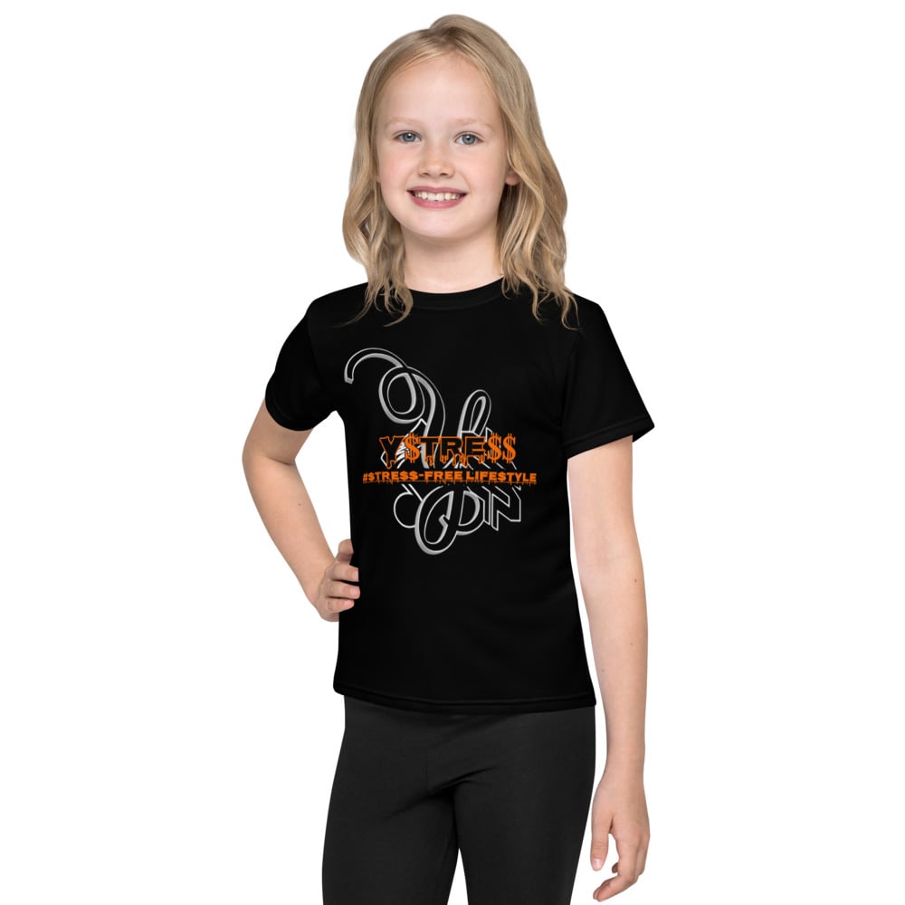 Image of YStress Exclusive Orange and Black Kids T-Shirt (boys and girls)