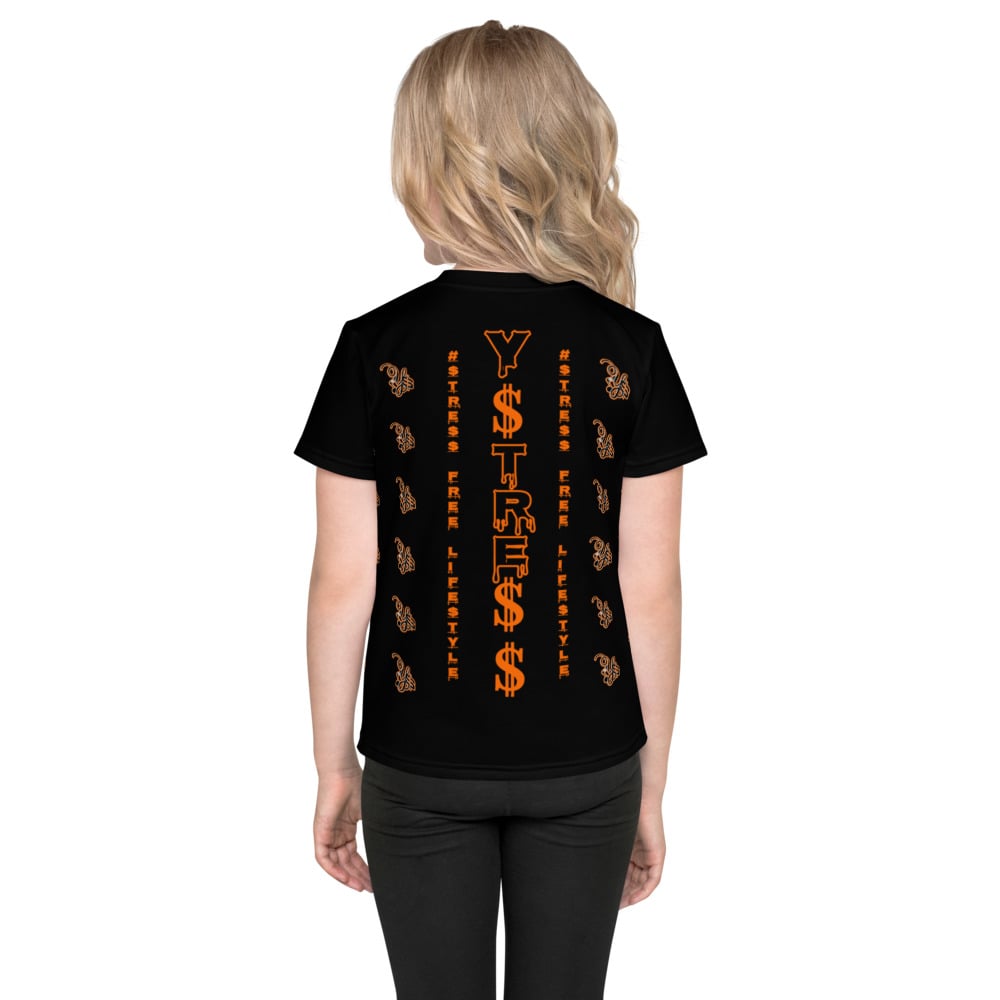 Image of YStress Exclusive Orange and Black Kids T-Shirt (boys and girls)