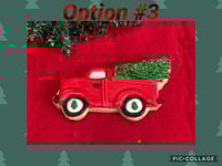 1 Red Pickup with Christmas Tree Cookie 