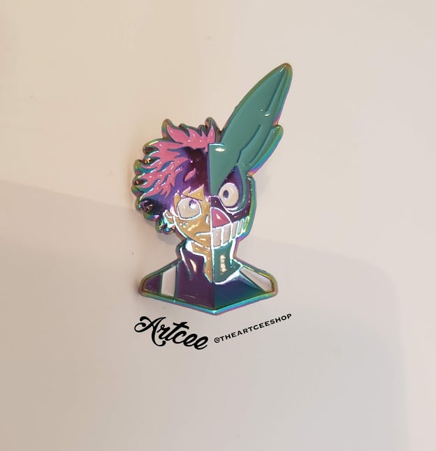 V A P O R W A V E  D e k u - Limited Edition rainbow metal pin