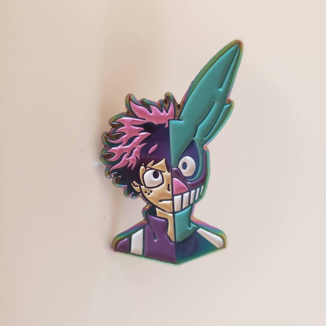 V A P O R W A V E  D e k u - Limited Edition rainbow metal pin