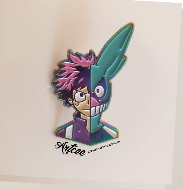 V A P O R W A V E  D e k u - Limited Edition rainbow metal pin