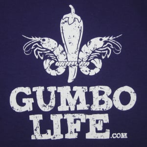 Image of Gumbo Life Purple and White Tee