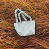 Forget-Me-Not Tweed Bianca Bag with Short Handles