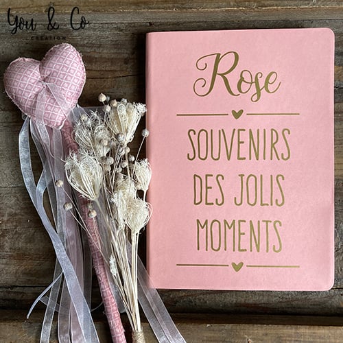 Image of Carnet "Souvenirs des jolis moments" personnalisable