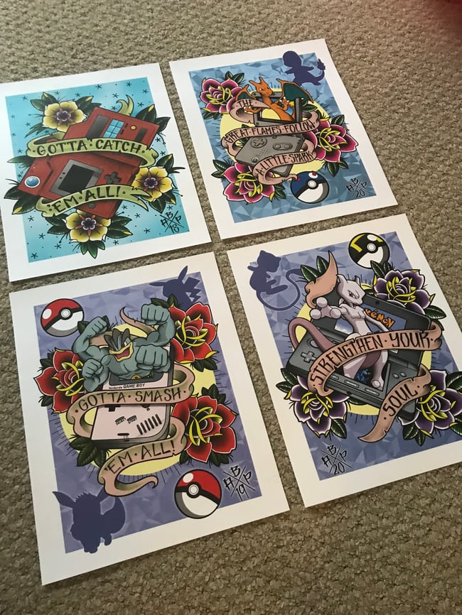 POKEMON INSPIRED PRINT SERIES - 8x10" & 11x14"