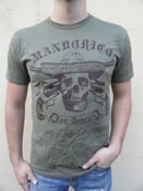 Image of Mens Army T-shirt with Brown Skull Logo