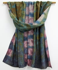 Image 3 of Aurora Borealis - Ecoprint and botanical dyed silk scarf