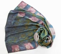 Image 5 of Aurora Borealis - Ecoprint and botanical dyed silk scarf