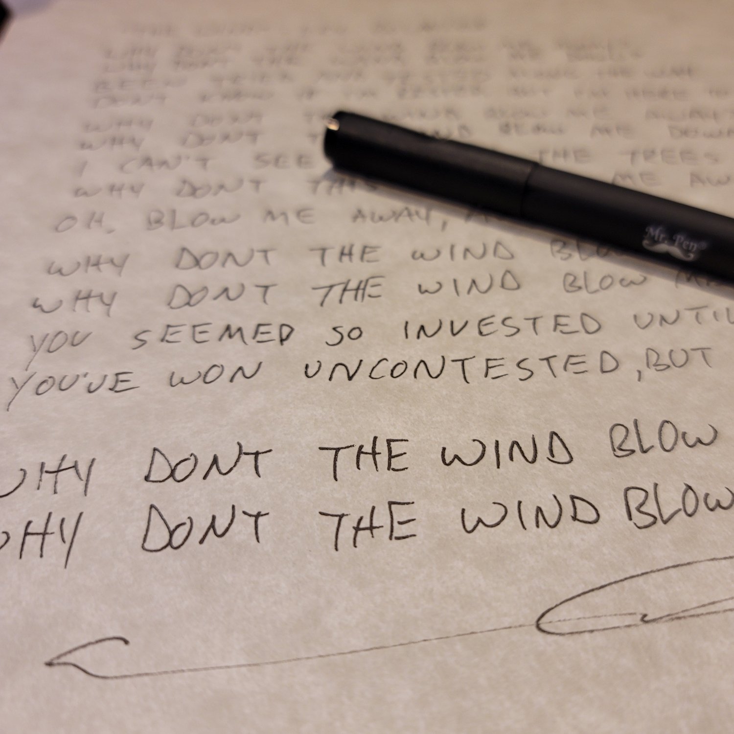 Image of Handwritten Lyrics
