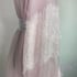 "Elisabeth" Baby Pink Sheer Dressing Gown w/ Lace Image 2