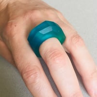 Image 4 of chunky geo faceted ring 