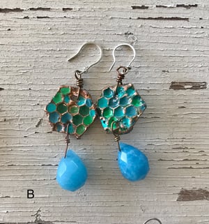 Image of Copper Honeycomb Earrings