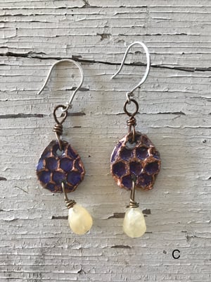 Image of Copper Honeycomb Earrings