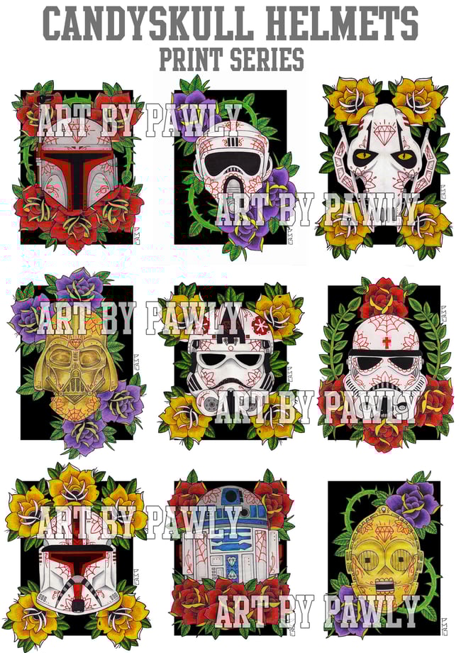 CANDYSKULL HELMET PRINT SERIES