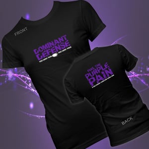 Image of PURPLE PAIN  - WOMENS BLACK TEE